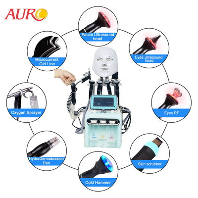 9 in 1 Blasen-Maschine Hydradermabrasion Aqua Peel Facial Machine Rfs H2O2