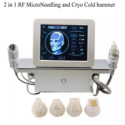 Facelift-Maschine Rf Microneedling 4 Nadel Cartidges elektrischer und kalter Hammer Cryo
