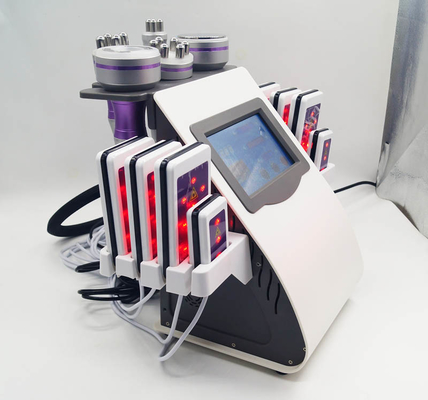 Purpurroter Rf Laser Lipo und Hohlraumbildungs-Maschine 6 in 1 Cellulite-fetter Abbau-Maschine