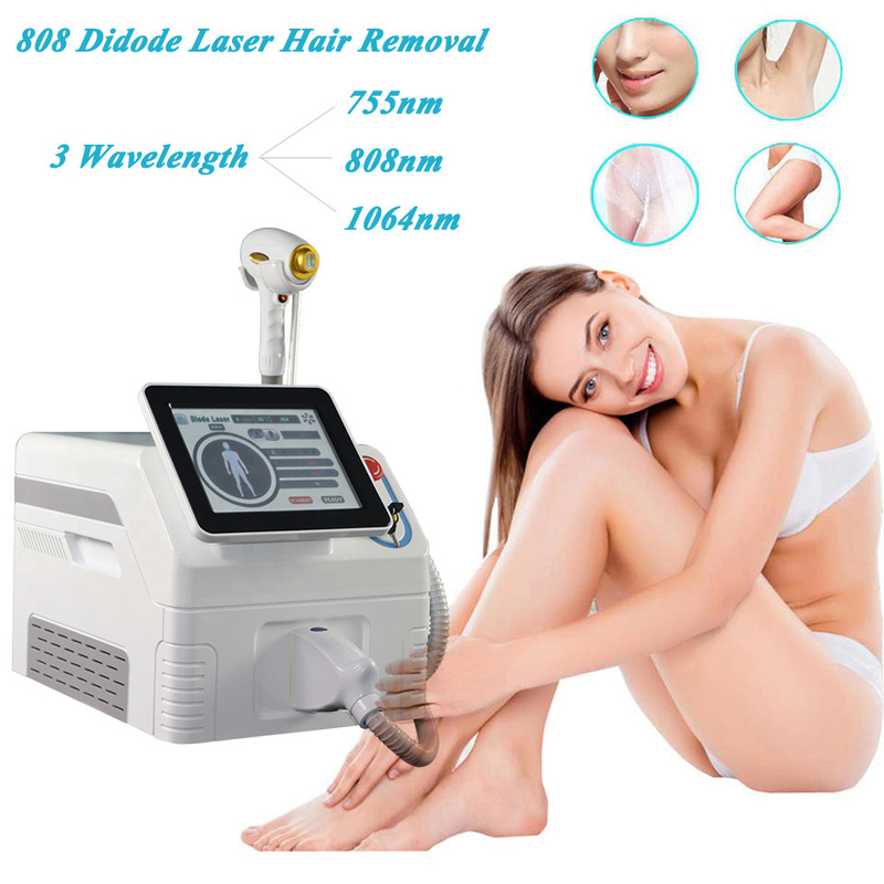 Dauerhafte schmerzlose Laser-Haar-Abbau-Maschine der Dioden-808nm mit 10,4 Zoll-Touch Screen