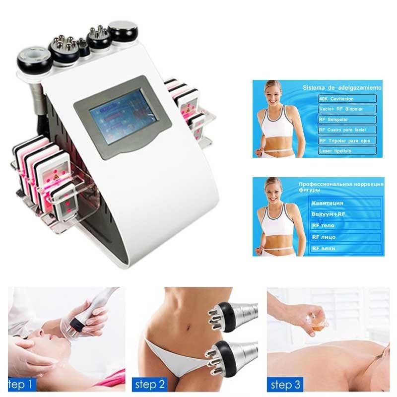 Rf-Hohlraumbildungs-Laser-Cellulite-Abbau-Maschine 6 in 1 40k für Hauptgebrauch