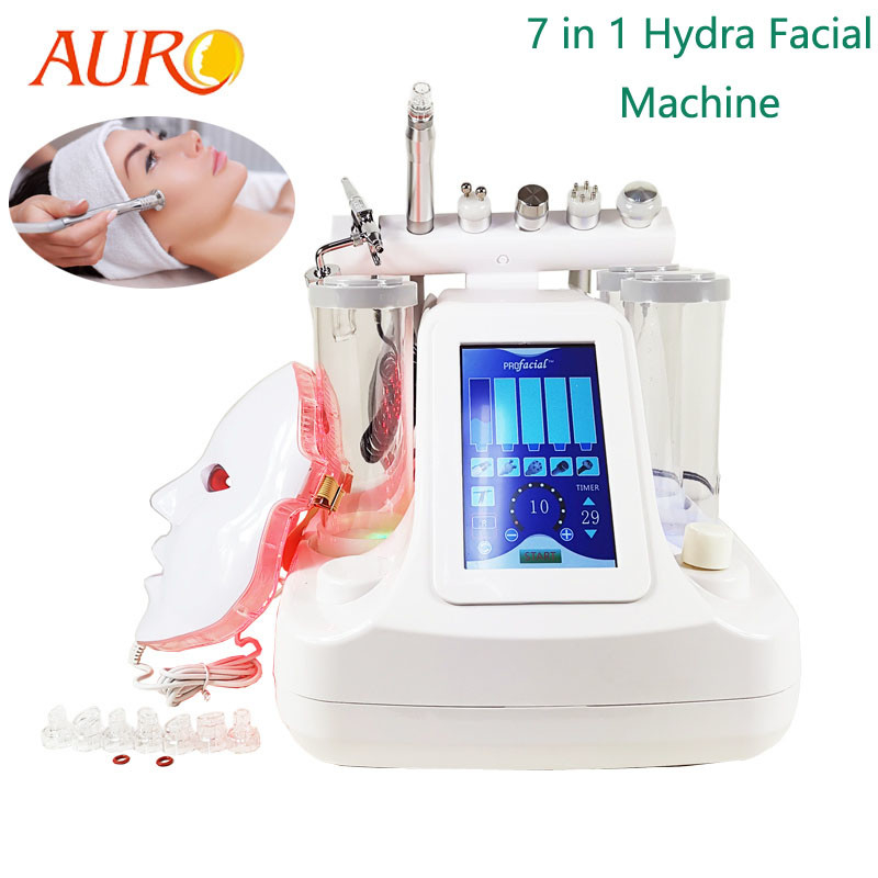 Microcurrent-Therapie 7 in 1 Hydra-Gesichtsmaschinen-Ultraschallhautpflege für Badekurort